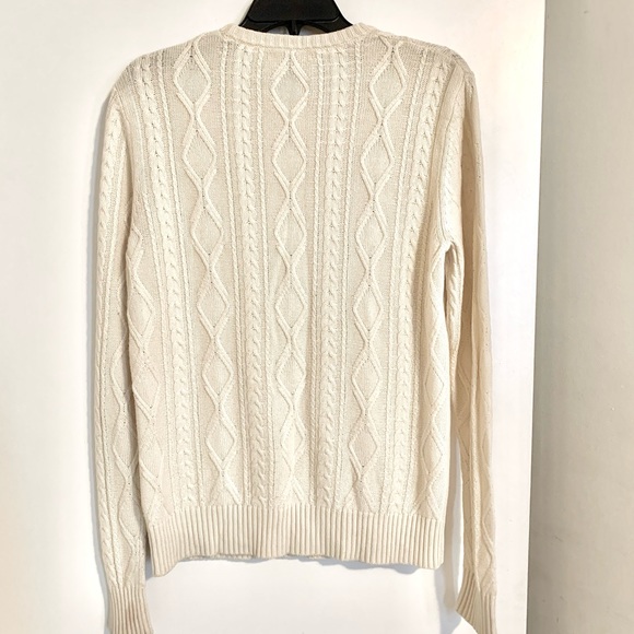 Ivory sweater size L by Saks Fifth Avenue. - Picture 3 of 5